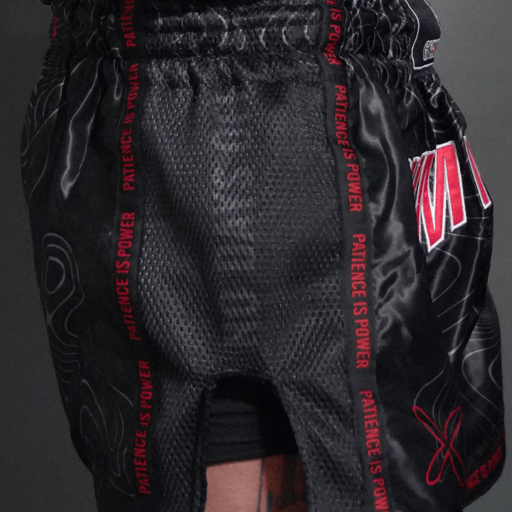 Wide leg opening Muay Thai shorts
