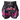 PInk flame and black muay thai shorts