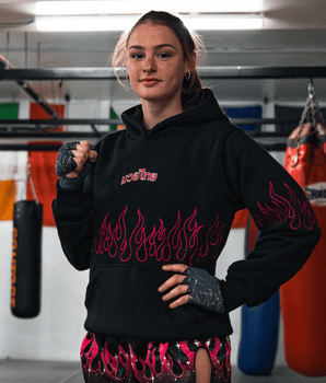 Pink Fire Muay Thai Hoodie | Luk Fai Chompoo Hoodie