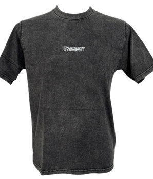 Front of t-shirt with GYM NASTY logo