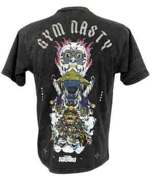 Thai design on back of heavyweight grey t-shirt