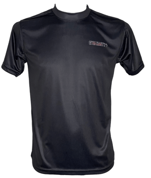 Front of black t-shirt