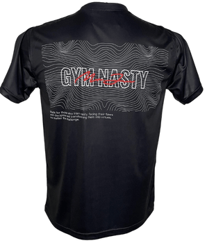 Back of black t-shirt