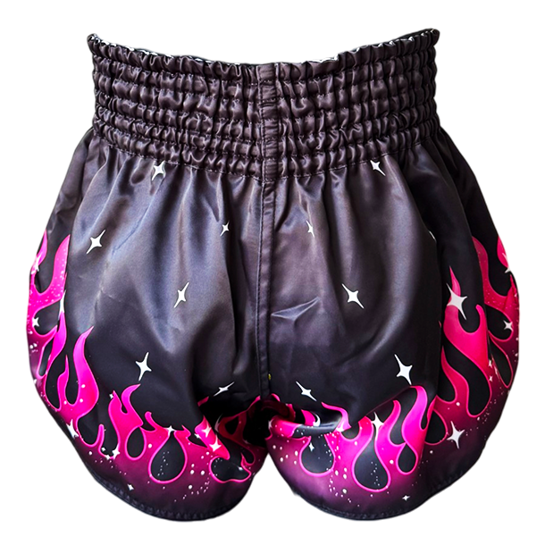 Pink Fire Child Muay Thai Shorts | Luk Fai Chompoo Shorts