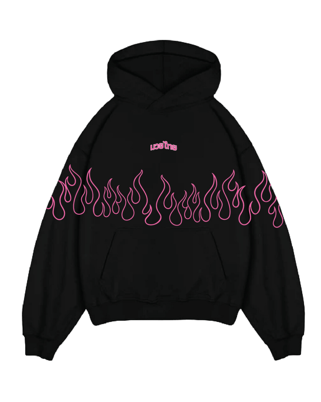 Pink Fire Child Muay Thai Hoodie | Luk Fai Chompoo Hoodie