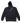 Front of Black sports hoodie with simple GYM NASTY arm logo